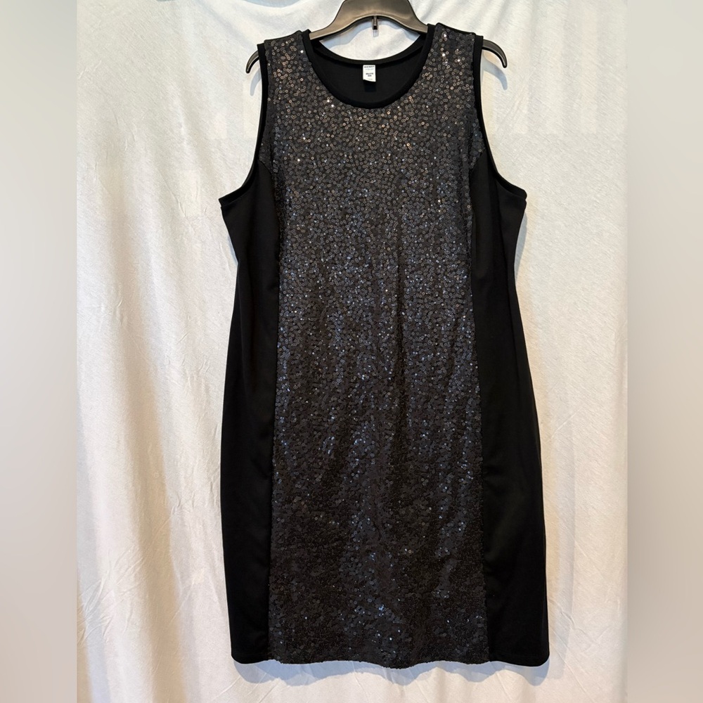 Old Navy Black Sequin Midi Dress